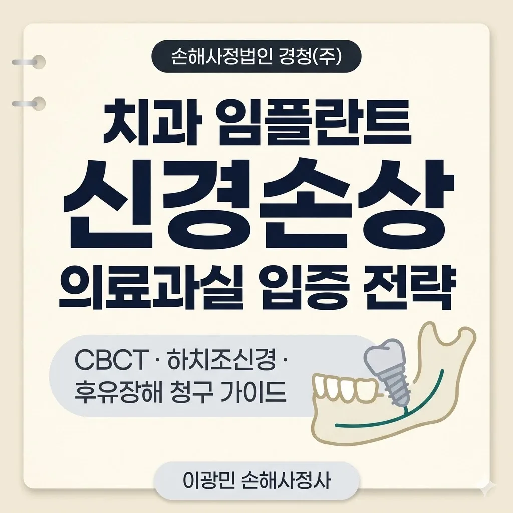 치과 임플란트 신경손상 의료과실: CBCT·하치조신경 손상 입증 전략