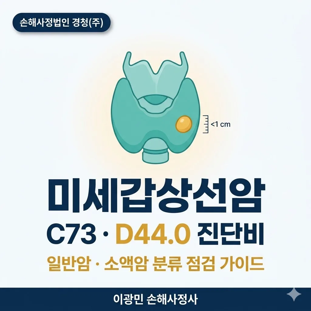 미세갑상선암 진단비 분쟁: C73·D44.0 코드, 일반암·소액암 분류 입증 전략