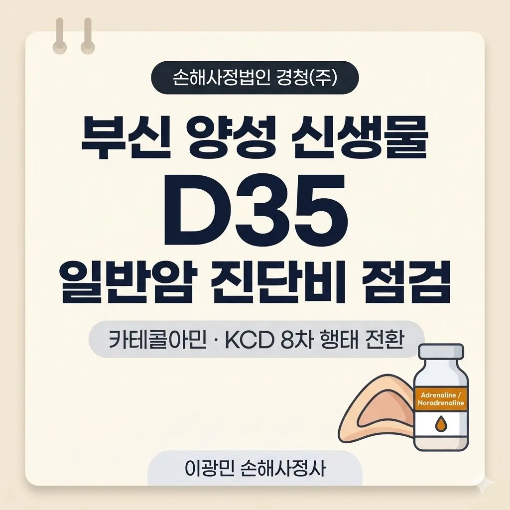 갈색세포종 D35 일반암 진단비: 부신 양성 신생물·KCD 8차 행태 변경 점검 가이드