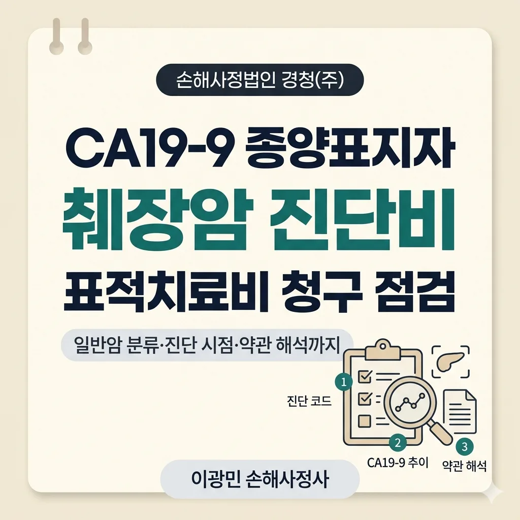 췌장암 진단비·CA19-9 종양표지자: C25 보험금 청구와 표적치료비 산정 포인트