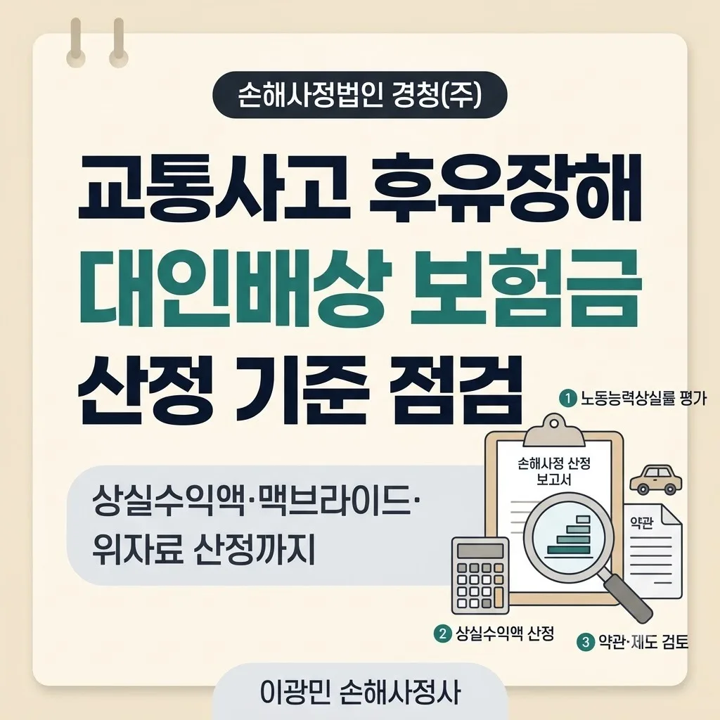 교통사고 후유장해 대인배상 보험금, 상실수익액·맥브라이드 산정 가이드