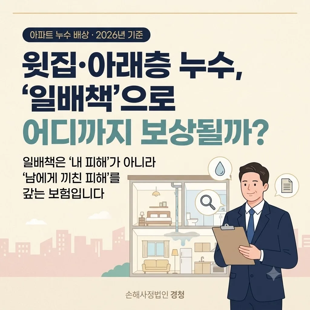 아파트 누수 배상, 일상생활배상책임보험(일배책)으로 어디까지 보상받나