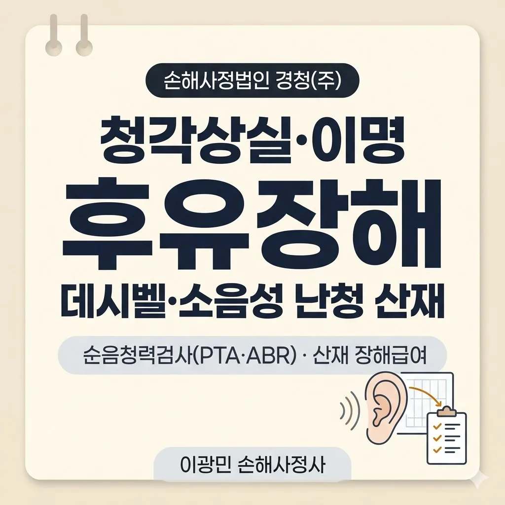 청각상실·이명 후유장해 보험금: 데시벨 측정·소음성 난청 산재 입증 전략