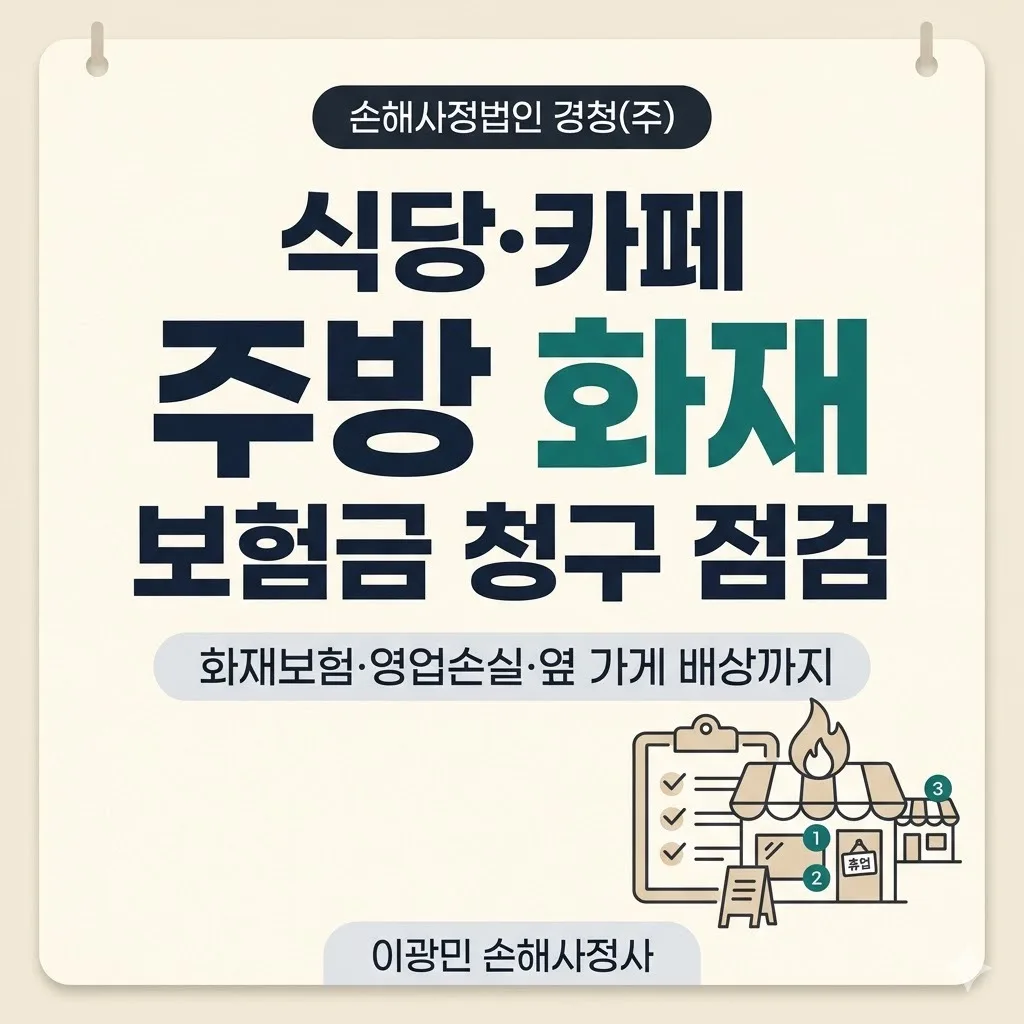 식당·카페 주방 화재, 보험금·영업손실·옆 가게 배상 총정리
