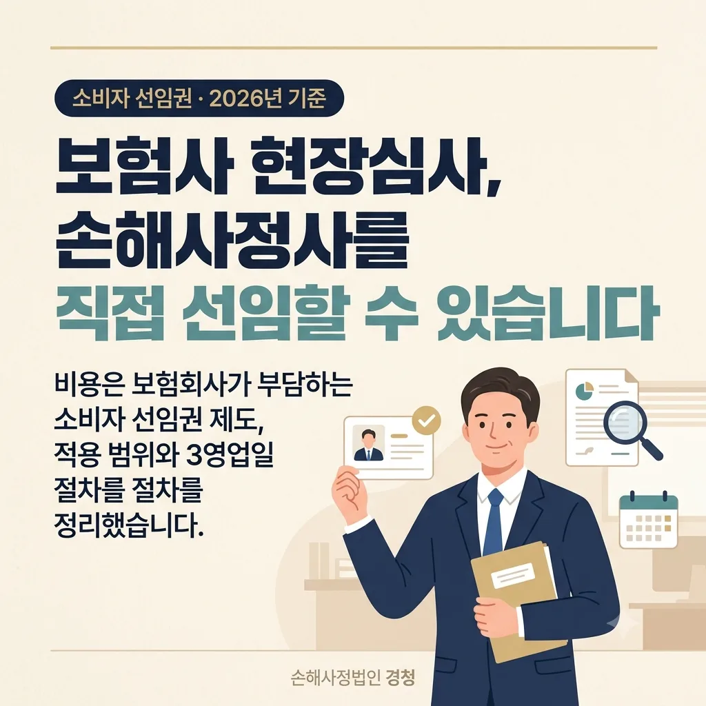 소비자 선임권 제도: 독립 손해사정사를 비용 없이 선임하는 방법
