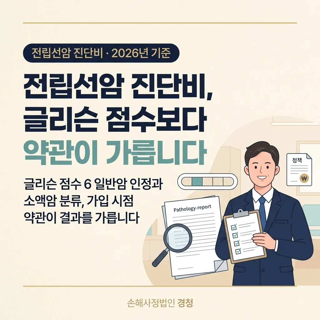 전립선암 글리슨 점수와 진단비 분쟁: 일반암·소액암 분류 기준